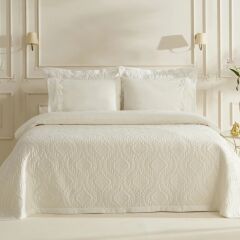 Karaca Home Glory Çift Kişilik %100 Pamuk 7 Parça Düet Set Ekru