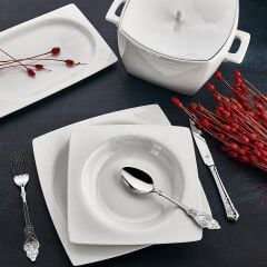 Aryıldız AR 45002 Bone Square Porselen 60 Parça Yemek Takımı