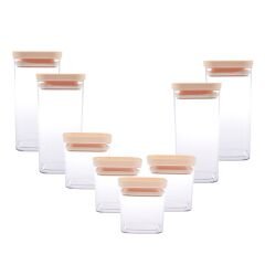 Emsan Arya 8'li Saklama Kabı Kare Sarı