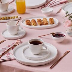 Karaca Stream Bone Sunset 34 Parça 6 Kişilik Kahvaltı Takımı Beyaz