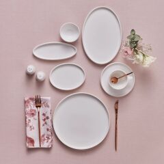 Karaca Stream Bone Sunset 34 Parça 6 Kişilik Kahvaltı Takımı Beyaz