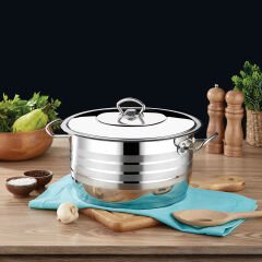 Safinox Flavia Çelik Derin Tencere 26x16 Cm - 8.5 Litre