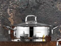 Kahramanlar Sırma 24x8 cm Çelik Kısa Tencere 3 Lt