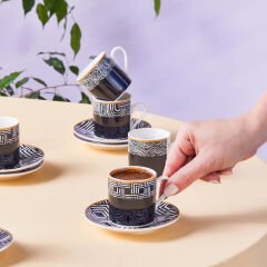 Karaca Rabat 6 Kişilik Kahve Fincanı 90 ml