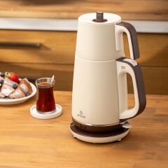 Emsan Nostalji 1737H Paslanmaz Çelik Çay Makinesi Krem