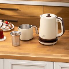 Emsan Nostalji 1737H Paslanmaz Çelik Çay Makinesi Krem